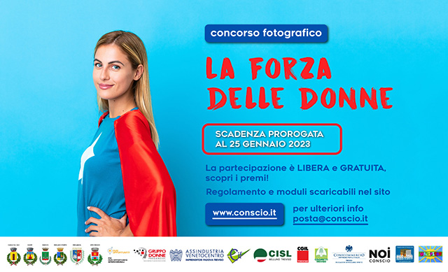 Locandina concorso fotografico 2022 "La forza delle donne"